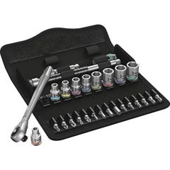 Wera 8100 SA 10 Zyklop Metal Ratchet Set - Push-through square, 1/4  drive, imperial Jaunumi -Dārzam