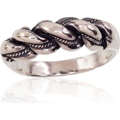 Серебряное кольцо #2100005(POx-Bk), Серебро 925°, оксид (покрытие), Размер: 19, 9.1 гр.