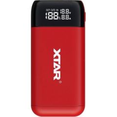 XTAR PB2S red battery charger / power bank to Li-ion 18650 / 20700 / 21700