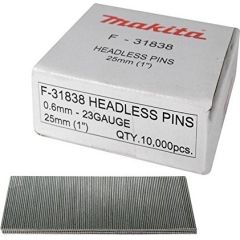 Makita pins F-31838, for pintacker, 0.6 x 25mm, nail (10,000 pieces) Naglu pistoles