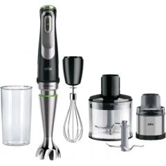(Ir veikalā) Braun MQ9138XI MultiQuick 9 Rokas blenderis 1200W Chopper Ice Crushing Black/Stainless Steel Rokas blenderi - smalcinātāji