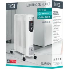 Teesa TSA8049 Electric Oil Heater White 2500 W