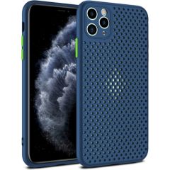 Fusion Breathe Case Silikona Aizsargapvalks Priekš Apple iPhone 12 Pro Max Zils