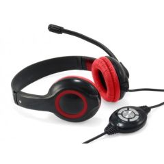 Słuchawki Equip USB STEREO HEADSET RED MIC - CCHATSTARU2R