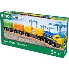 BRIO freight train with three wagons 63398200