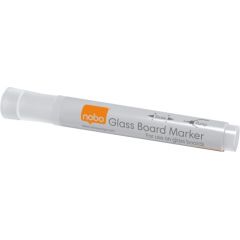 Marķieri stikla tāfelei NOBO, 4 gab./iepakojumā, balts Piederumi tāfelēm