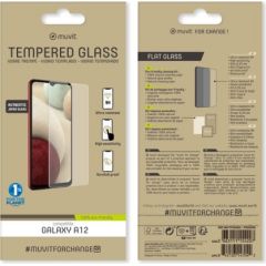 Samsung Galaxy A12 Tempered 2.5D Screen Glass By Muvit Transparent