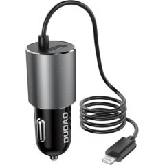 Dudao R5ProL car charger 1x USB, 3.4A + Lightning cable (gray)