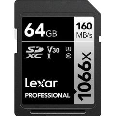 Lexar Professional 1066x SDXC 64 GB Class 10 UHS-I/U3 V30 (LSD1066064G­BNNNG)