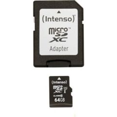 Intenso Premium MicroSDXC 64 GB Class 10 UHS-I/U1  (3423490) Atmiņas kartes micro SD SDHC