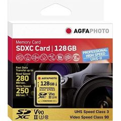 AgfaPhoto Professional High Speed SDXC 128 GB Class 10 UHS-II/U3 V90 (10622)