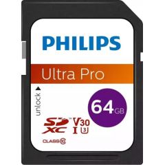Philips Ultra Pro SDXC 64 GB Class 10 UHS-I/U3 V30 (FM64SD65B/00)
