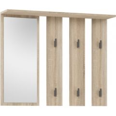 Top E Shop Hanger + mirror PARMA 100x15x.81.5 cm, oak sonoma