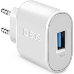 Travel Fast Charger 10W USB 2.1A By SBS White