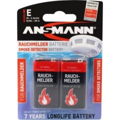 Ansmann battery smoke detector - Alkaline 9V EBlock, Blister