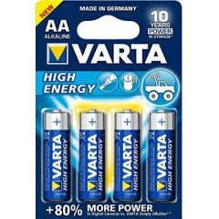 Varta High Energy LR6-AA, alkaline, 1.5V, pieces 4 (4906-101-404) Baterijas un akumulatori