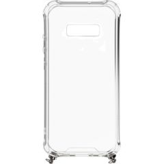 Evelatus  
       Samsung  
       GalaxyS10e Silicone TPU Transparent with Necklace Strap 
     Silver Neoriģinālie Maciņi