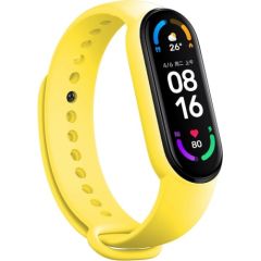 Fusion wave siksniņa pulkstenim Xiaomi Mi Band 5 / Mi Band 6 dzeltens Smart-Watch aksesuāri