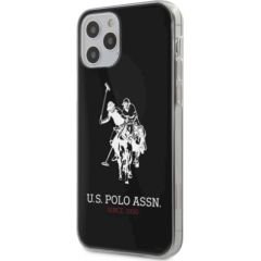 3MK U.S. Polo USHCP12MTPUHRBK Big Horse Cover Aizsargapvalks Apple iPhone 12 / 12 Pro Melns