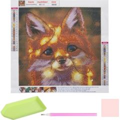 GoodBuy Dimanta 5D glezna - mozaīka (lapsa) Puzles