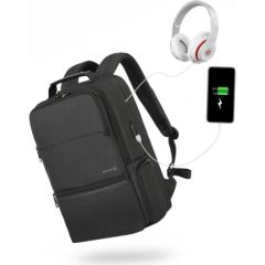 Swissten Laptop Backpack Рюкзак для портативного компьютера 15.6" и отделений с портом USB для зарядки смартфона