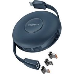 PROMATE Quiver Складной магнитный кабель USB-C на USB-C / Lightning / microUSB / 1м