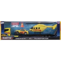 TEAMSTERZ Игровой комплект с металлическим вертолётом и машинками, 26 см