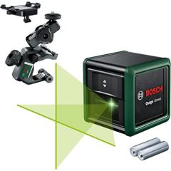Bosch Cross line laser Quigo Green II, with clamp (green/black, green laser lines, range 10 meters) Jaunumi -Dārzam