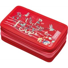 Herlitz TriCase Vintage Love, penālis  (sarkans, 31gab)