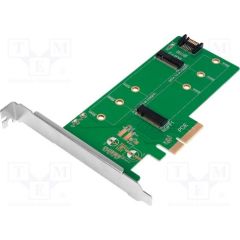 LOGILINK PC0083 Dual M.2 PCIe adapter for SATA and PCIe SATA SSD