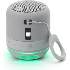 TECHLY Wireless Portable Speaker with Speakerphone and LED Lights Gray