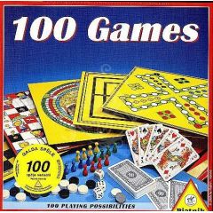 PIATNIK Набор настольных игр 100 игр (на латышском, русском яз.) Развивающие игры