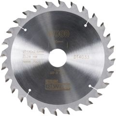 Griešanas disks kokam DeWalt; 190x2,6x30,0 mm; Z28; 10°