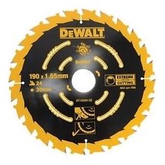 Griešanas disks kokam DeWalt; 190x1,65x30,0 mm; Z24; 18° Zāģripas