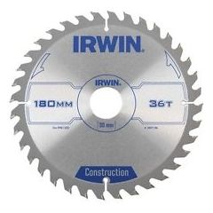 Griešanas disks kokam Irwin; 180x2,5x30,0 mm; Z36 Zāģripas