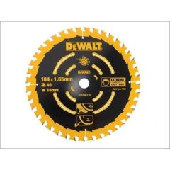 Griešanas disks kokam DeWalt; 184x1,65x16,0 mm; Z40; 20° Zāģripas
