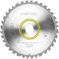 Griešanas disks kokam Festool; 216x2,3x30,0 mm; Z36; -5°