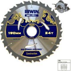 Griešanas disks kokam Irwin; 160x2,4x20,0 mm; Z24 Zāģripas