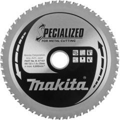 Griešanas disks metālam Makita; 150x1,7x20,0 mm; Z52; -15°