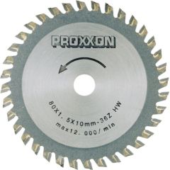 Griešanas disks Proxxon; 80x1,5x10,0 mm; Z36 Zāģripas