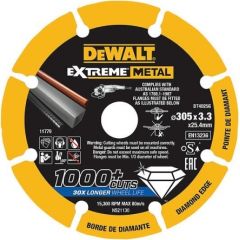 Griešanas disks metālam DeWalt; 305x3,3x25,4 mm