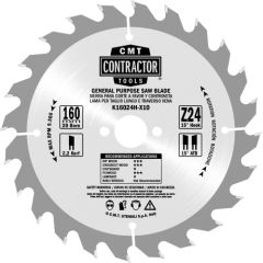 Griešanas disks kokam CMT Contractor; 85x15x1,1 mm; Z24; 12°