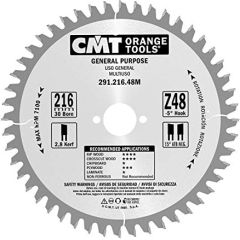 Griešanas disks kokam CMT 291; 216x2,8x30; Z48; -5°