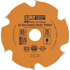 Griešanas disks šķiedru cementam CMT 236; 85x1,8x15; Z6; 12°