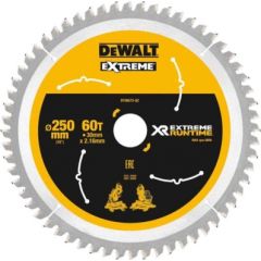 Griešanas disks kokam DeWalt DT99573-QZ; 250x30 mm; 60T