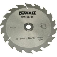 Griešanas disks kokam DeWalt DT1938; 184x16 mm; 18T