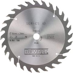 Griešanas disks kokam DeWalt; 184x2,6x16,0 mm; Z28; 25°