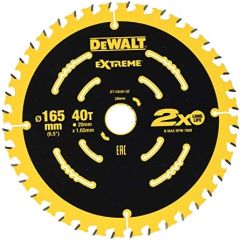 Griešanas disks kokam DeWalt; 165x1,65x20,0 mm; Z40; 18°