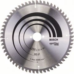 Griešanas disks kokam Bosch OPTILINE WOOD; 250x3,2x30,0 mm; Z60; -5°
