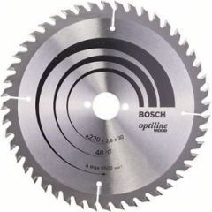 Griešanas disks kokam Bosch OPTILINE WOOD; 230x2,8x30,0 mm; Z48; 15°